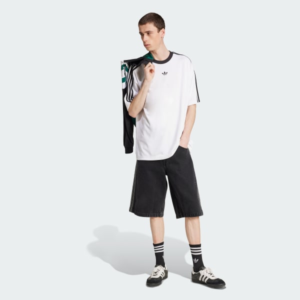 Blanc Maillot jacquard adidas Adicolor