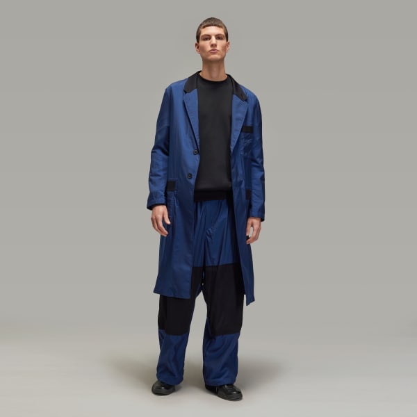 Blue Y-3 Ultralight Nylon Blazer Coat