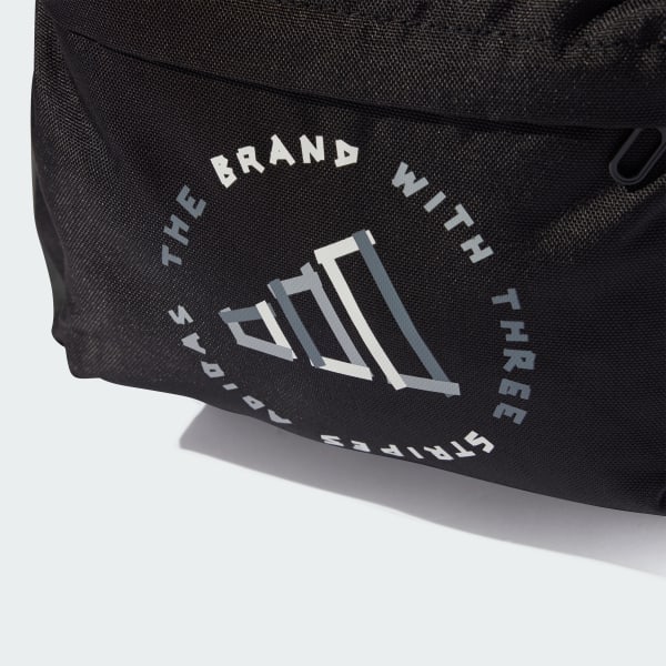 Black Classic Print Backpack