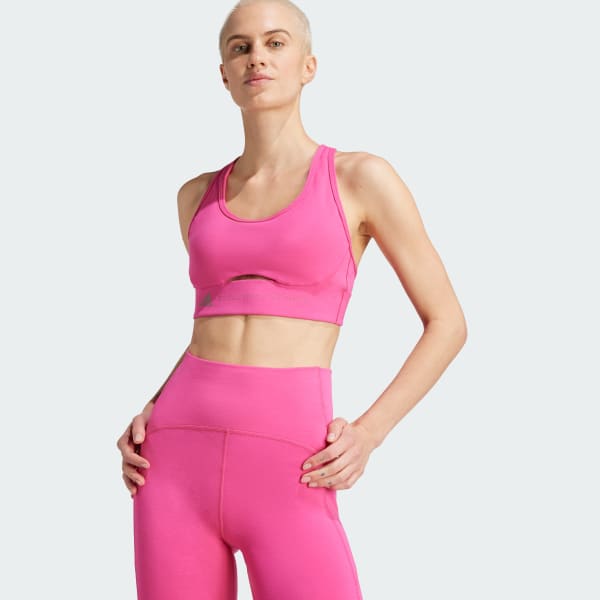 Pink adidas by Stella McCartney TrueStrength Medium-Support Bra