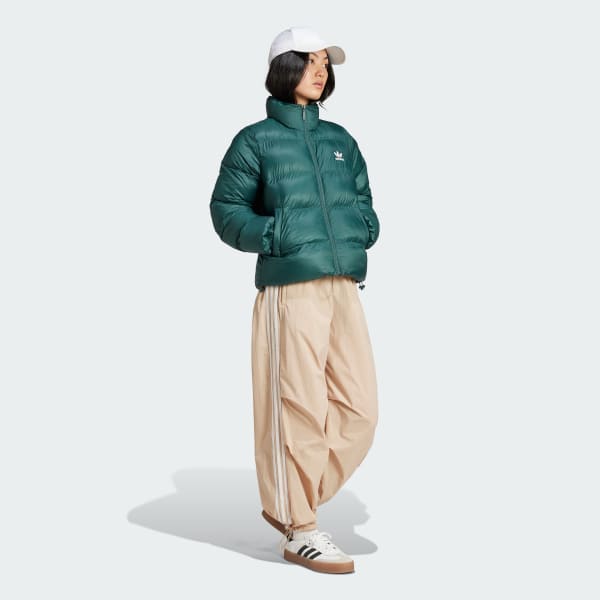 Grun Adicolor Short Puffer Jacke