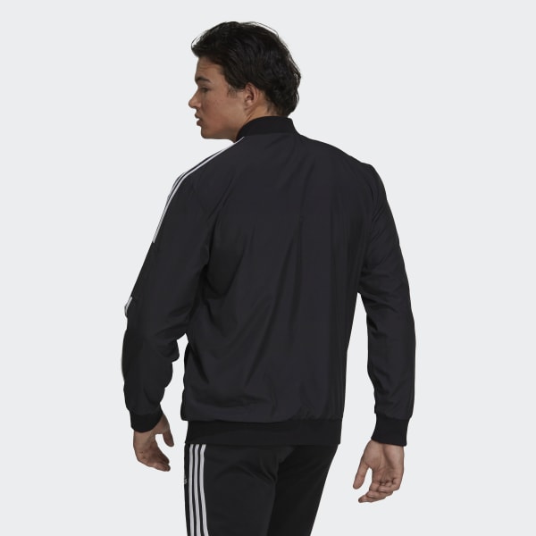 Black Essentials Woven 3-Stripes Jacket IYQ81
