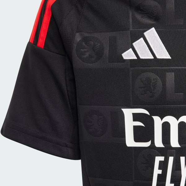 Black Olympique Lyonnais 24/25 Away Jersey Kids