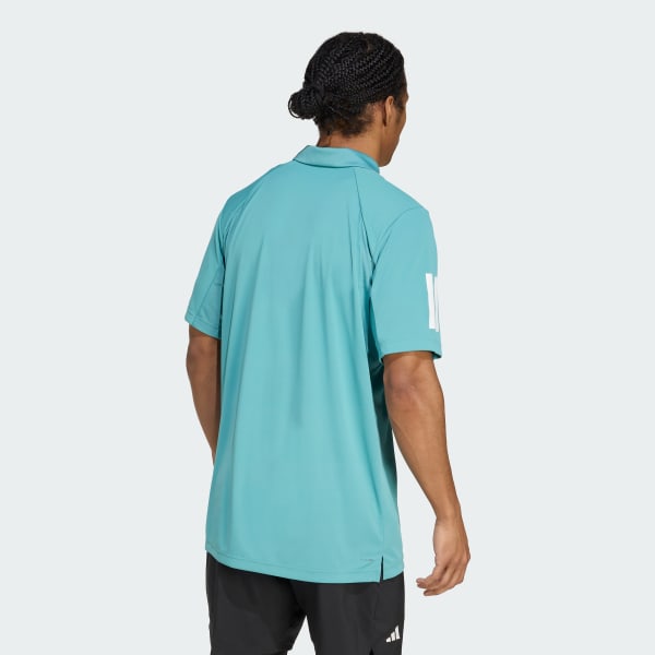 Turquesa Camiseta Polo de Tenis Club 3 Rayas