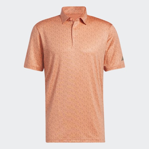 Orange Ultimate365 Allover Print Golf Polo Shirt