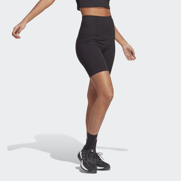 adidas Allover adidas Graphic Biker Shorts - Black | adidas Canada