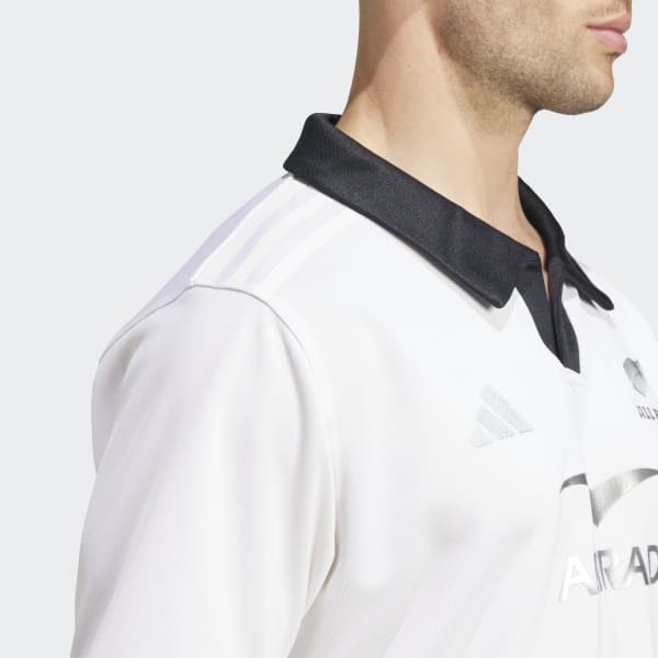 adidas ラグビーウェア ホワイト　トヨタ　6エックすおー アディダス オールブラックス ラグビー 半袖ジャージー