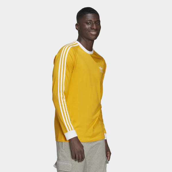 Adicolor Classics 3-Stripes Long Sleeve Tee - Yellow | men lifestyle ...