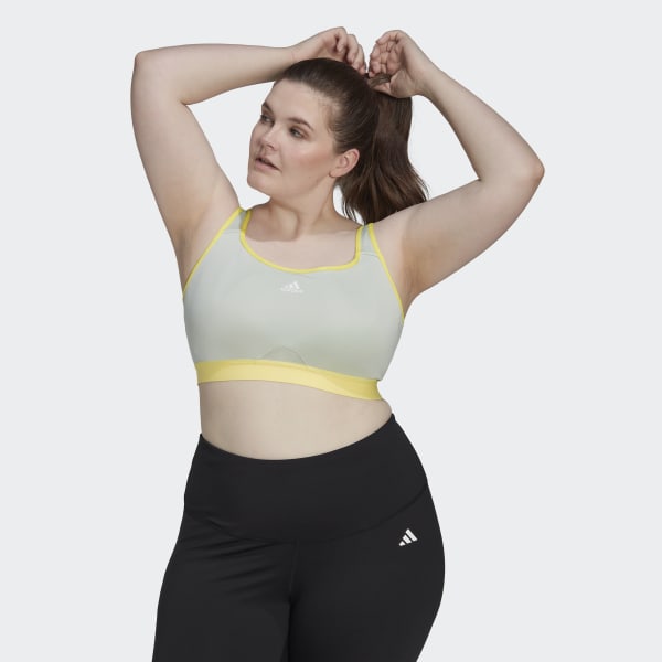 Verde Sutiã de Sustentação Elevada adidas TLRD (Plus Size) RU349