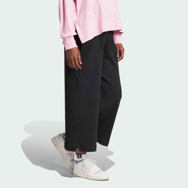 Μαύρο Rib High-Waist 7/8 Pants (Maternity)