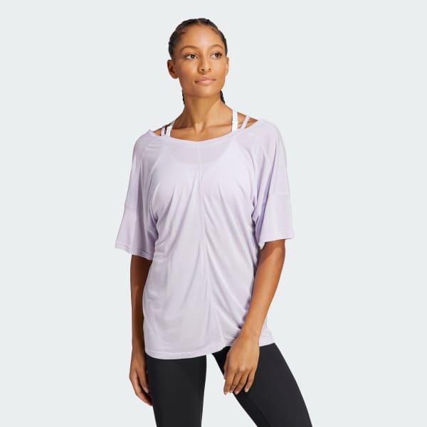 adidas T shirt Yoga Studio Oversized Pourpre adidas Canada