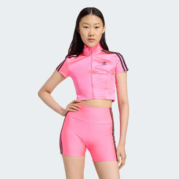 Rosa Chamarra Deportiva Adicolor Manga Corta