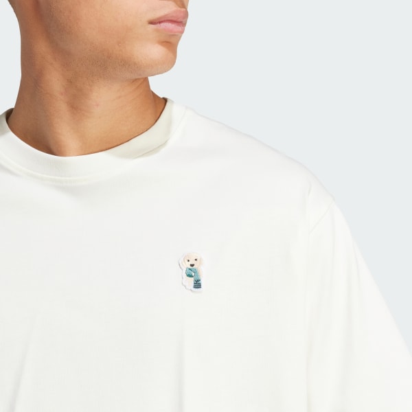 adidas Dog Sock Patch Graphic Tee - White | Free Shipping