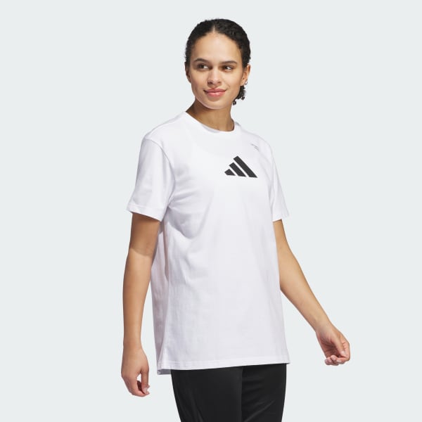 Hvid Softball Graphic T-shirt