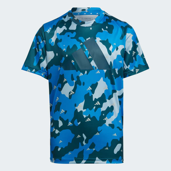 Gris T-shirt coupe standard à imprimé intégral Train Essentials Seasonal AEROREADY