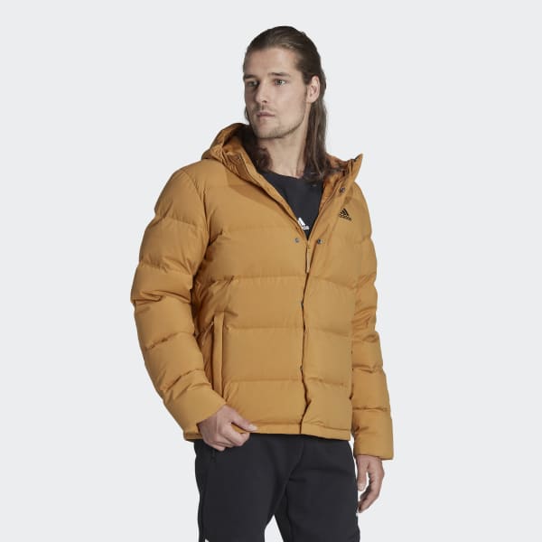 Brown Helionic Hooded Down Jacket