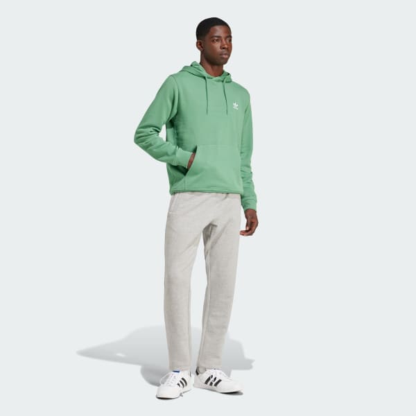 Vert Sweat-shirt à capuche Trèfle Essentials