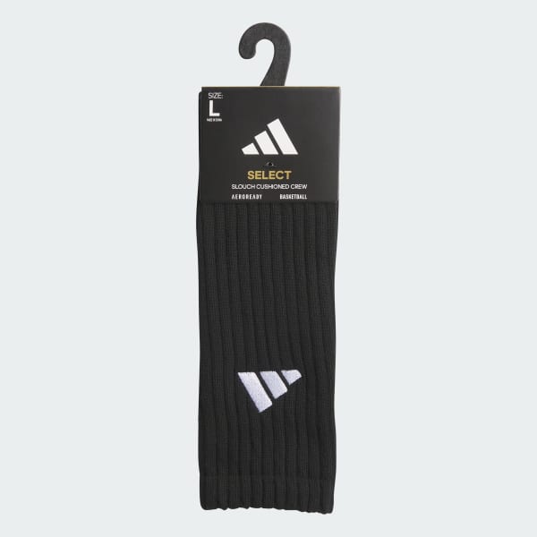 Black Select Basketball Slouch Crew Socks