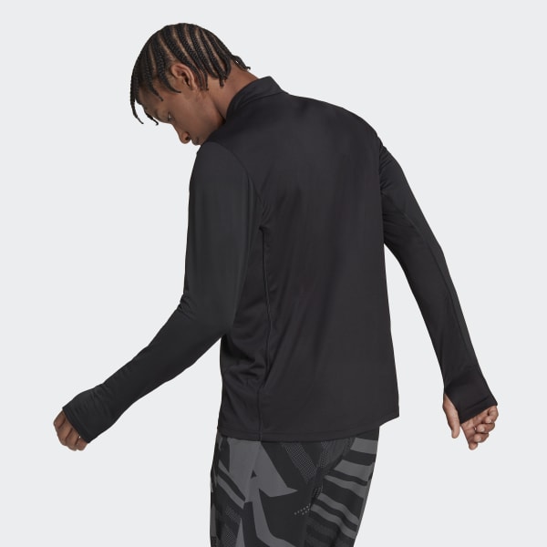 adidas Own the Run 1/2-Zip Tee - Black | Men's Running | adidas US