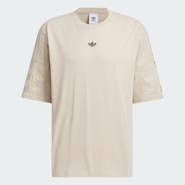 Beige Fat 3-Stripes Short Sleeve Tee