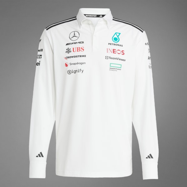 Adidas MERCEDES - AMG PETRONAS FORMULA ONE TEAM POLO LONG SLEEVE BUY IN EUROPE