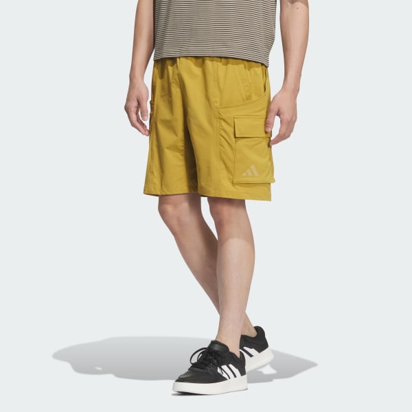 ブラウン シティエスケープ ルーズフィット ストレッチウーブン カーゴショーツ