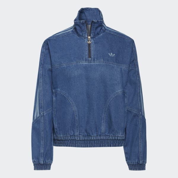 Mau-xanh-da-troi Track Top Lửng Denim Adicolor KNJ45