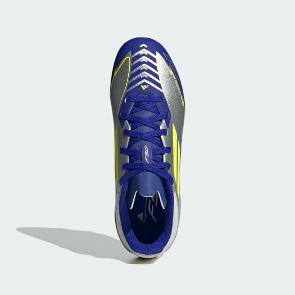 Silver F50 League Messi Firm/Multi-Ground Boots Kids