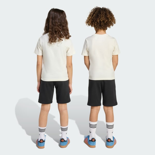 สีขาว เสื้อยืดและกางเกงขาสั้น ADIDAS X DISNEY สำหรับเด็ก