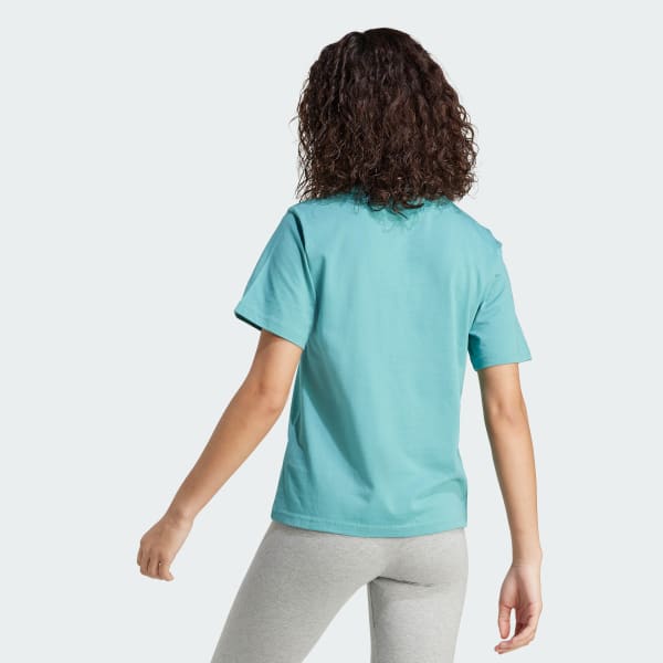 Turquesa Playera de algodón Essentials con logo grande