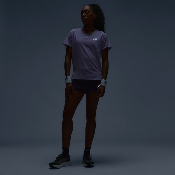 adidas Adizero Running Tee - Purple | Free Shipping with