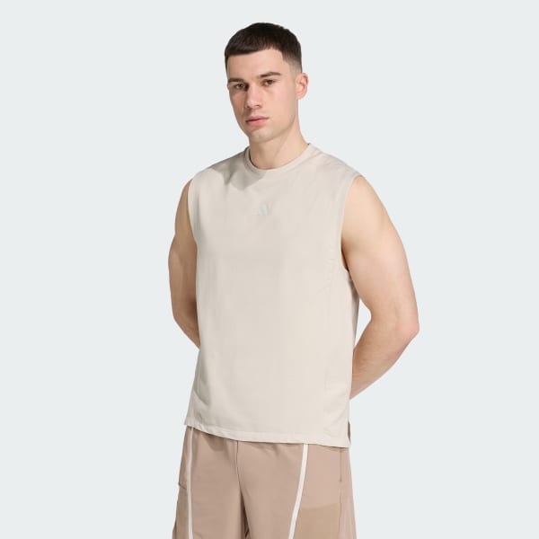 Beige Polo Sin Mangas D4T X