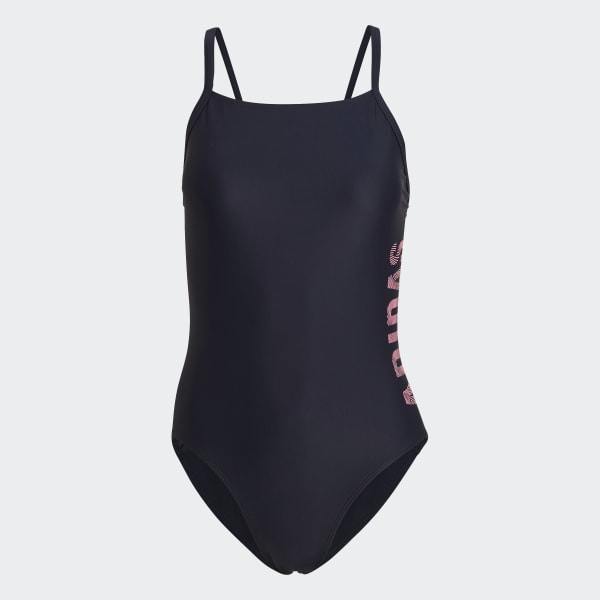 Blue Thin Straps Branded Swimsuit WH995
