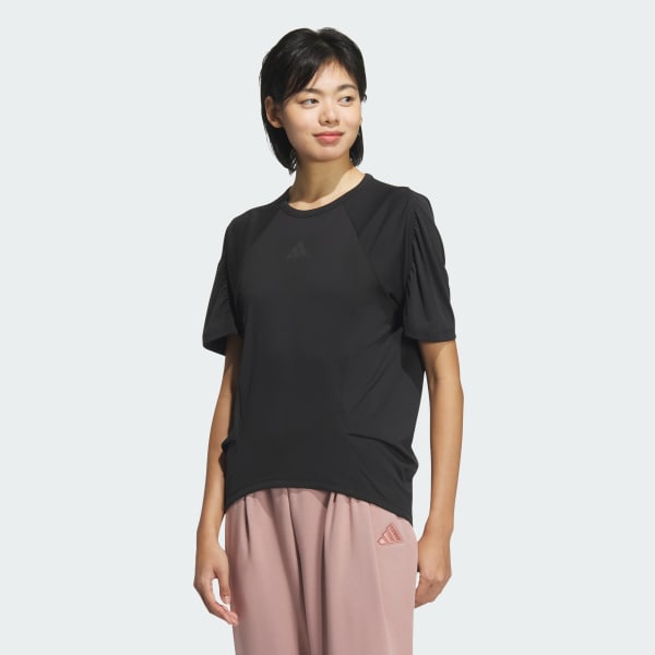 アディダス LUXFLOW スポーツ リラックスTシャツ - ブラック