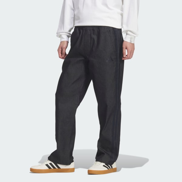 Blue ESSENTIALS PLUS REGULAR FIT STRETCH DENIM FULL LENGTH OPEN HEM PANTS