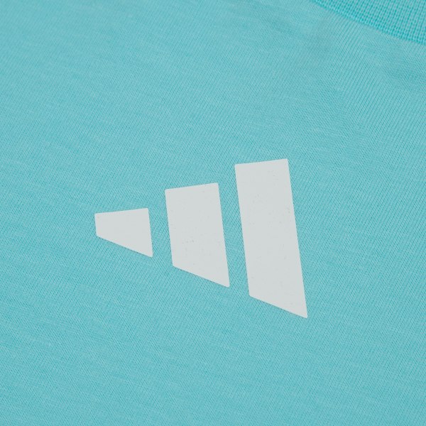 Blue Girls 3-Stripes Crop T-Shirt