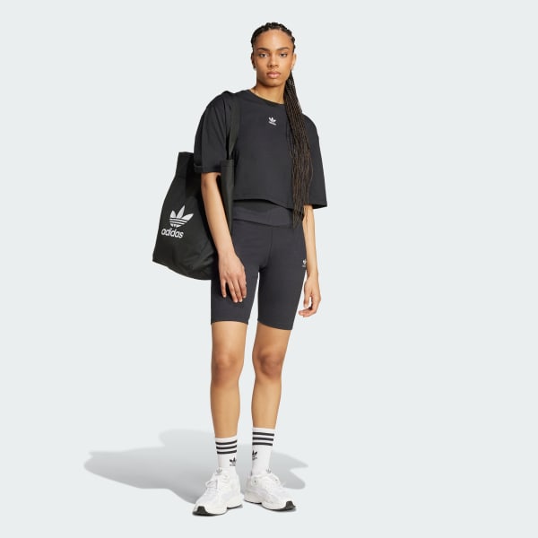 Black Essentials Rib Short Leggings