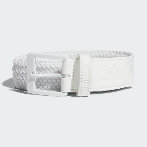 White BRAIDED STRETCH BELT