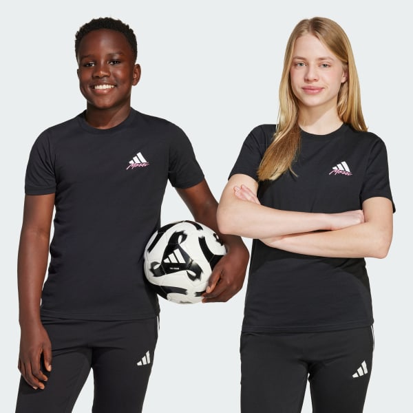 Svart Messi Icon Graphic T-skjorte