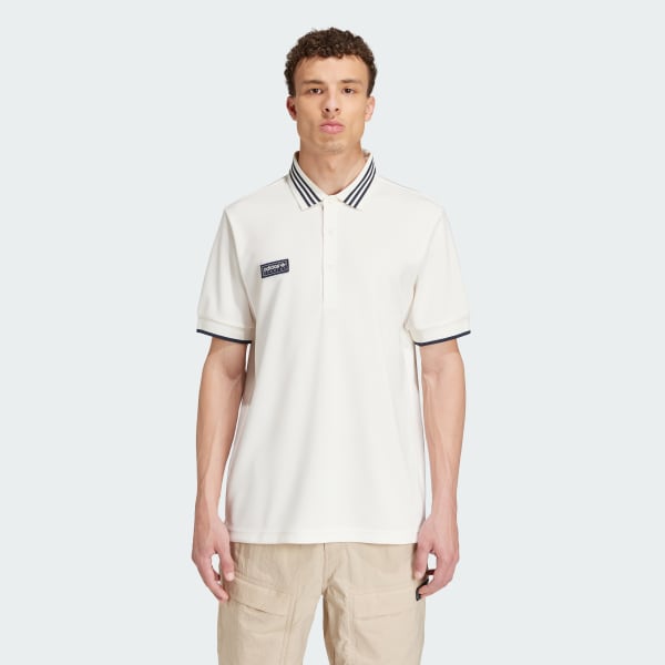 cream white polo shirt