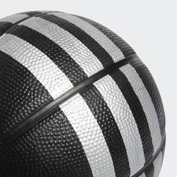 Black 3-Stripes Rubber Mini Basketball CC066