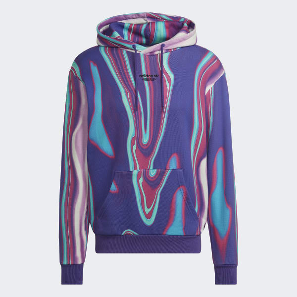 Purple Hyperreal Allover Print Hoodie ZJ797