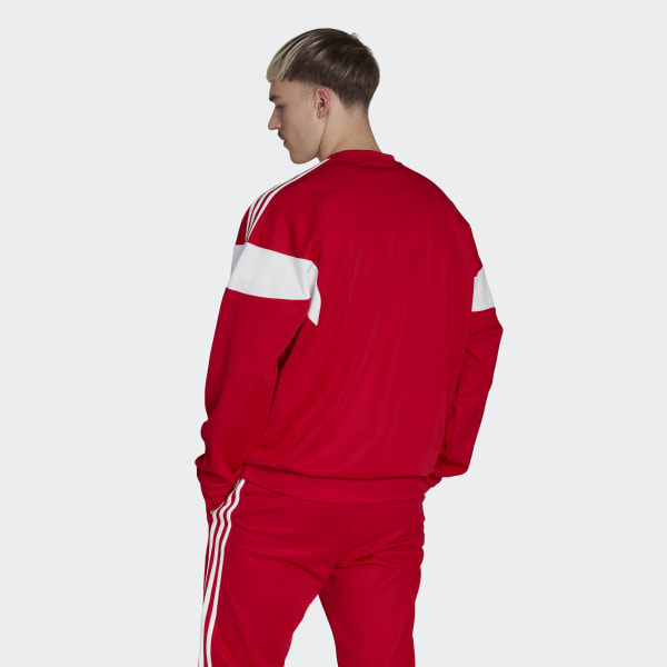 adidas Adicolor Classics Cut Line Crew Sweatshirt - Red | adidas