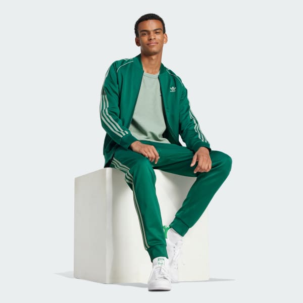 สีเขียว เสื้อแทรคแจ็คเก็ต Adicolor Classics SST