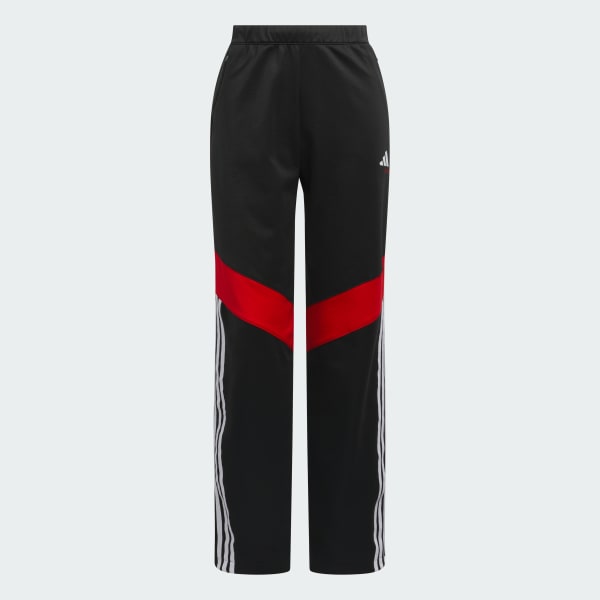 Black red stripe adidas pants discount