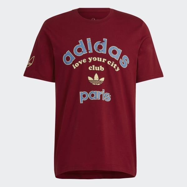 Burgundy Paris Collegiate City T-shirt BWA21
