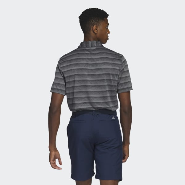 Black Two-Color Striped Polo Shirt