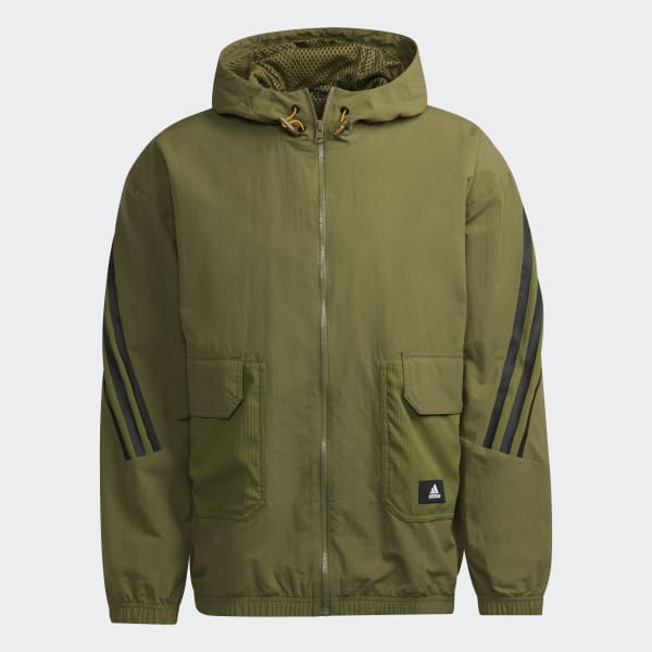 Green adidas Sportswear Future Icons Full-Zip Hoodie ZF491