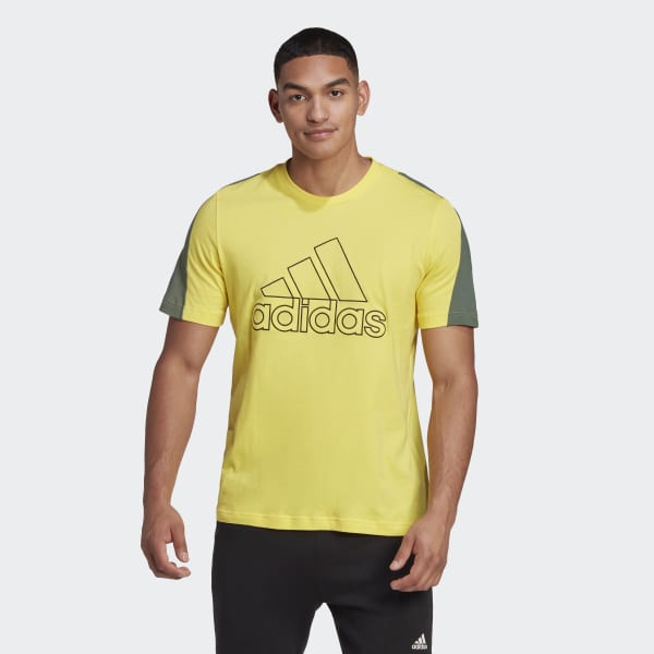 Yellow Future Icons Embroidered Badge of Sport Tee DO009