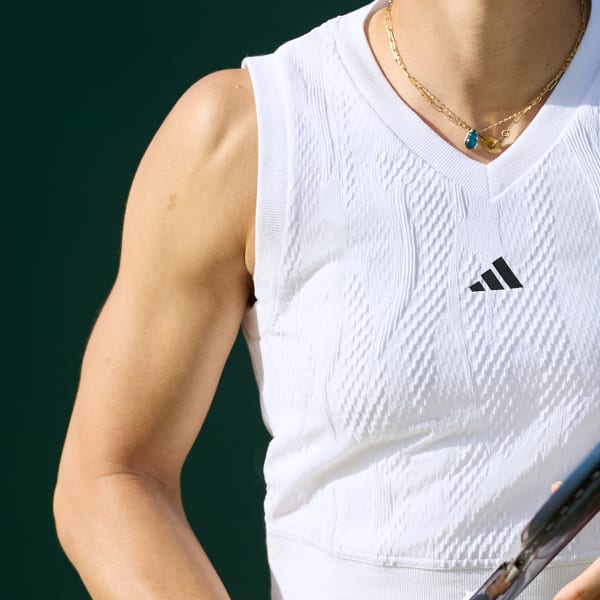White Tennis Pro AEROREADY Crop Top